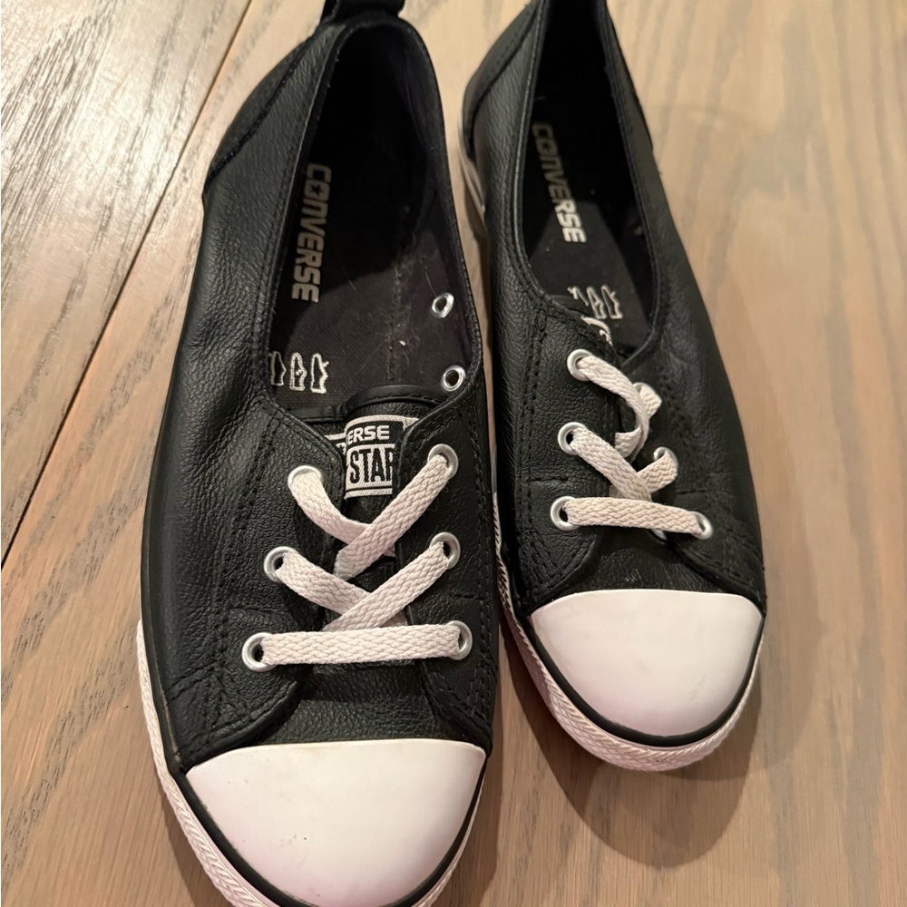 Converse Black and White Slip-On Shoes